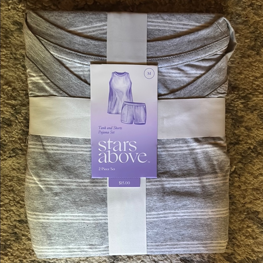 NWT Stars above 2 piece tank & short pj set